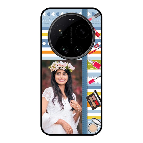 Xiaomi 17 Ultra 5G Custom Glass Phone Case - Makeup Icons Design