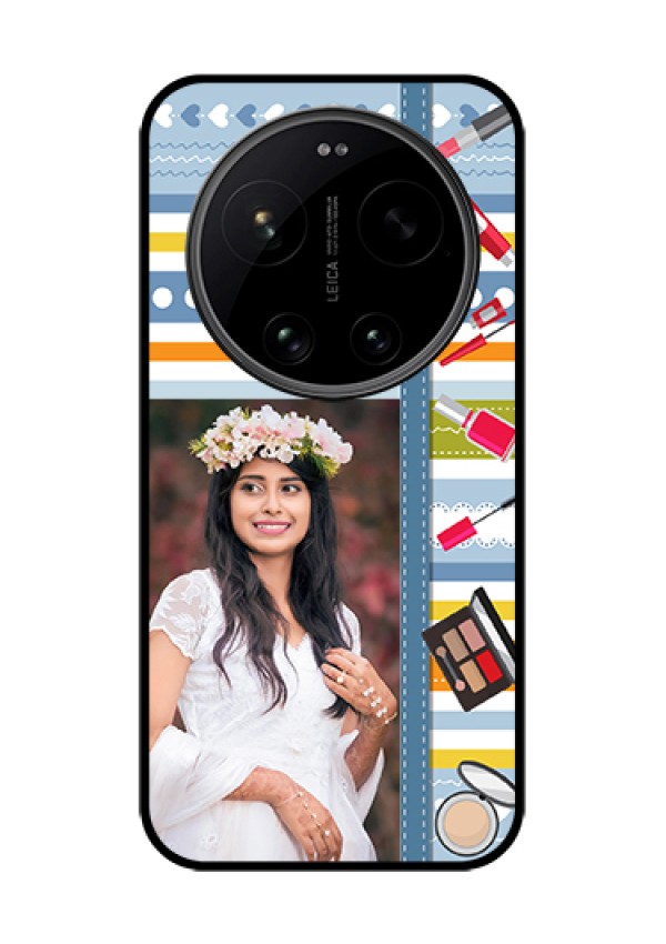 Xiaomi 17 Ultra 5G Custom Glass Phone Case - Makeup Icons Design