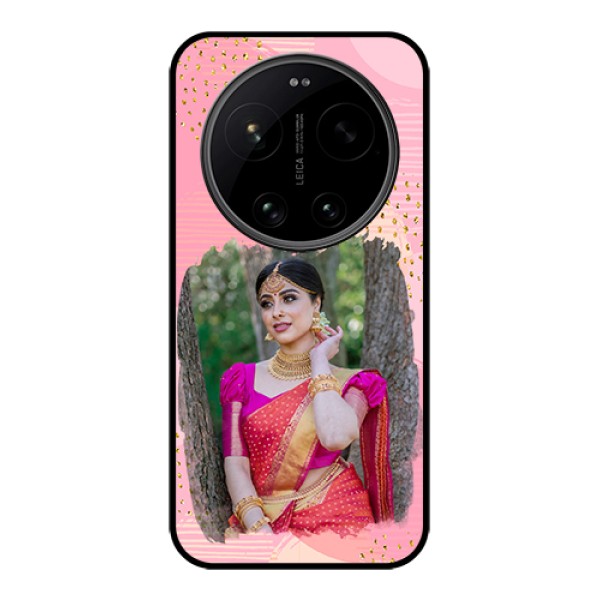 Xiaomi 17 Ultra 5G Custom Glass Phone Case - Gold Glitter Splash Design