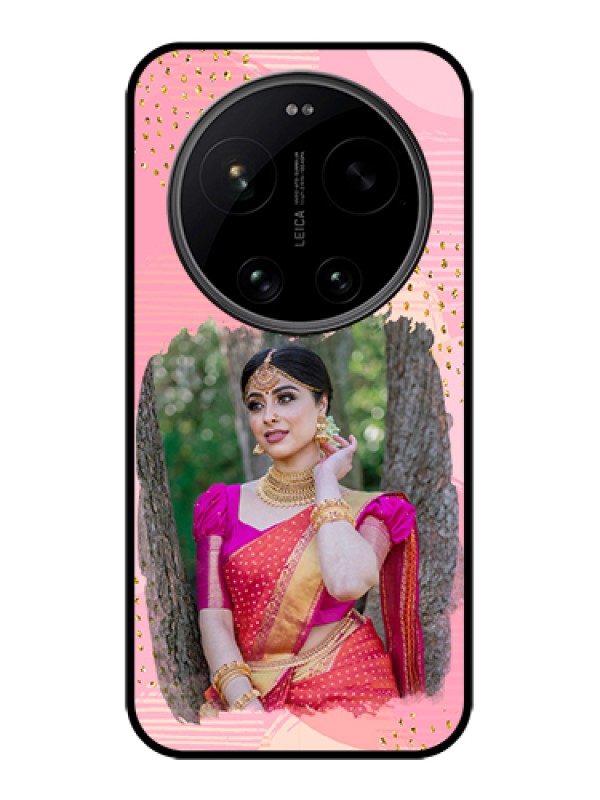 Custom Xiaomi 17 Ultra 5G Custom Glass Phone Case - Gold Glitter Splash Design