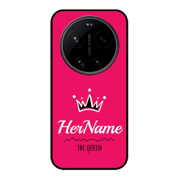 Xiaomi 17 Ultra 5G Custom Glass Phone Case - Queen With Name Design Xiaomi 17 Ultra 5G Custom Glass Phone Case - Queen With Name Design