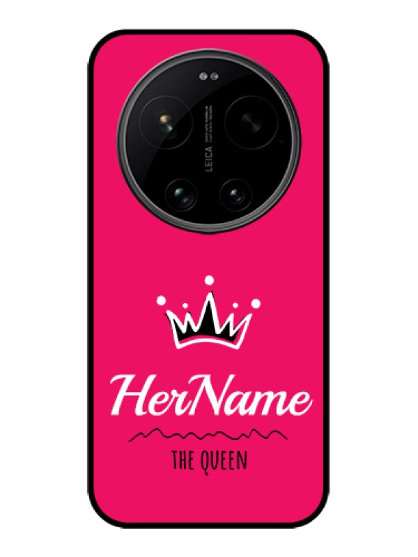 Custom Xiaomi 17 Ultra 5G Custom Glass Phone Case - Queen With Name Design