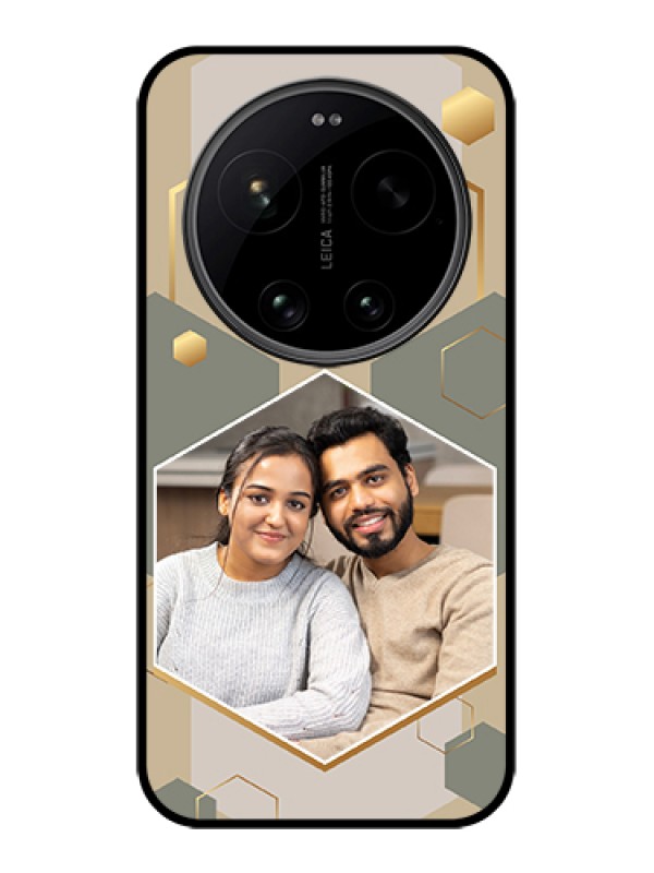 Custom Xiaomi 17 Ultra 5G Custom Glass Phone Case - Stylish Hexagon Pattern Design