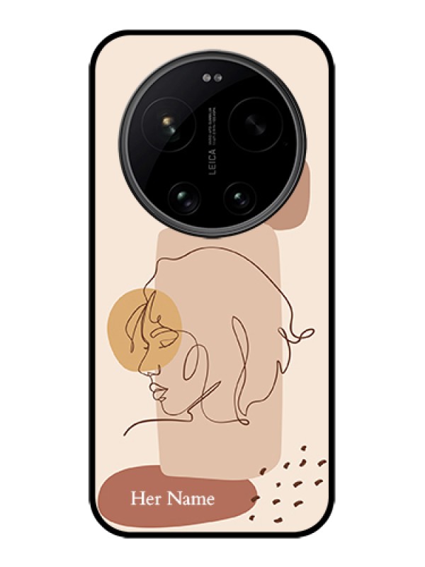 Custom Xiaomi 17 Ultra 5G Custom Glass Phone Case - Calm Woman Line Art Design
