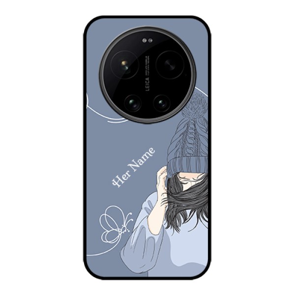 Xiaomi 17 Ultra 5G Custom Glass Phone Case - Girl In Winter Outfit Design