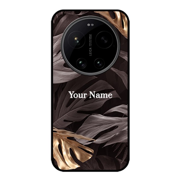 Xiaomi 17 Ultra 5G Custom Glass Phone Case - Wild Leaves Digital Paint Design Xiaomi 17 Ultra 5G Custom Glass Phone Case - Wild Leaves Digital Paint Design