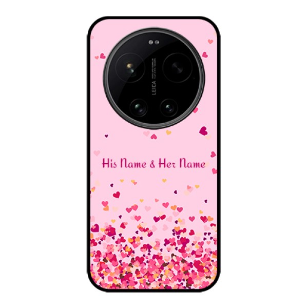 Xiaomi 17 Ultra 5G Custom Glass Phone Case - Floating Hearts Design