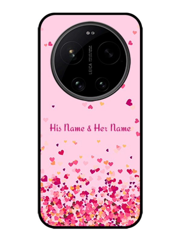 Custom Xiaomi 17 Ultra 5G Custom Glass Phone Case - Floating Hearts Design