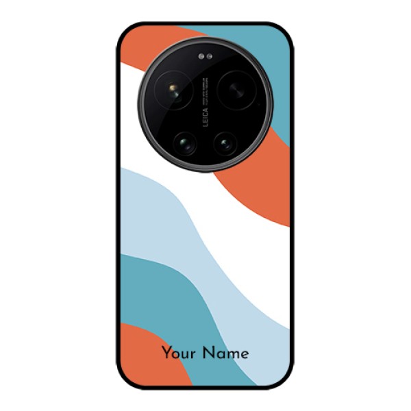 Xiaomi 17 Ultra 5G Custom Glass Phone Case - Coloured Waves Design Xiaomi 17 Ultra 5G Custom Glass Phone Case - Coloured Waves Design