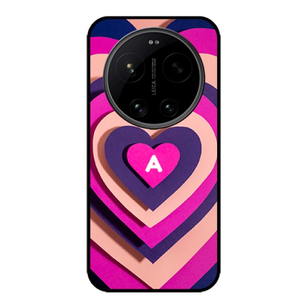 Xiaomi 17 Ultra 5G Custom Glass Phone Case - Cute Heart Pattern Design Xiaomi 17 Ultra 5G Custom Glass Phone Case - Cute Heart Pattern Design