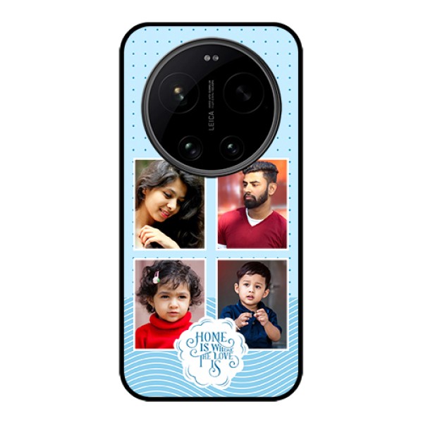 Xiaomi 17 Ultra 5G Custom Glass Phone Case - Cute Love Quote With 4 Pic Upload Design Xiaomi 17 Ultra 5G Custom Glass Phone Case - Cute Love Quote With 4 Pic Upload Design