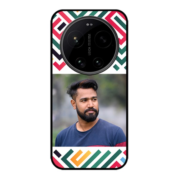 Xiaomi 17 Ultra 5G Custom Glass Phone Case - Colorful Maze Pattern Design