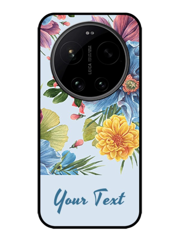 Custom Xiaomi 17 Ultra 5G Custom Glass Phone Case - Stunning Watercolored Flowers Painting Design