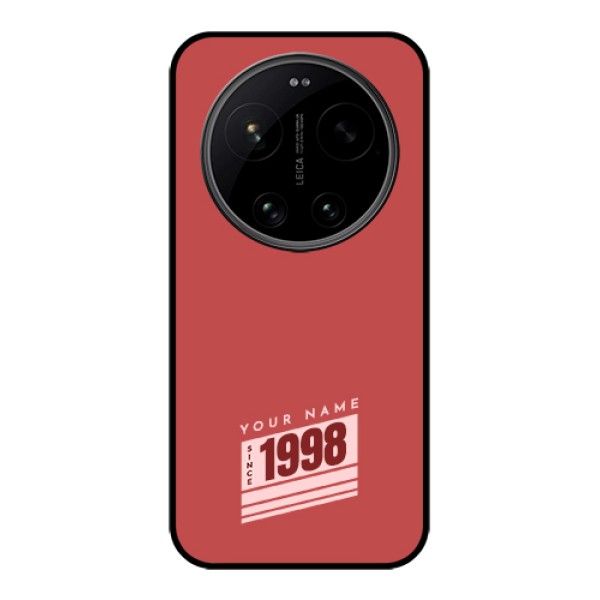 Xiaomi 17 Ultra 5G Custom Glass Phone Case - Red Custom Year Of Birth Design Xiaomi 17 Ultra 5G Custom Glass Phone Case - Red Custom Year Of Birth Design