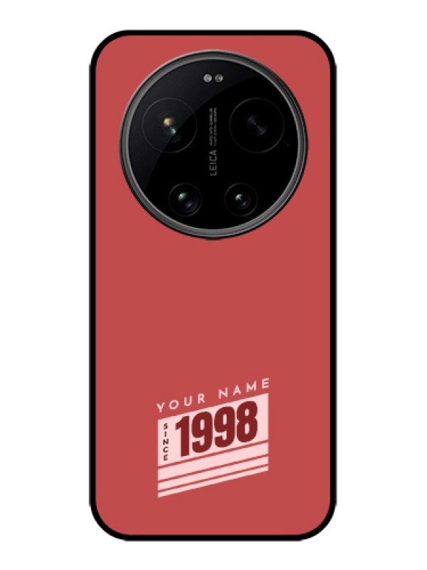 Custom Xiaomi 17 Ultra 5G Custom Glass Phone Case - Red Custom Year Of Birth Design