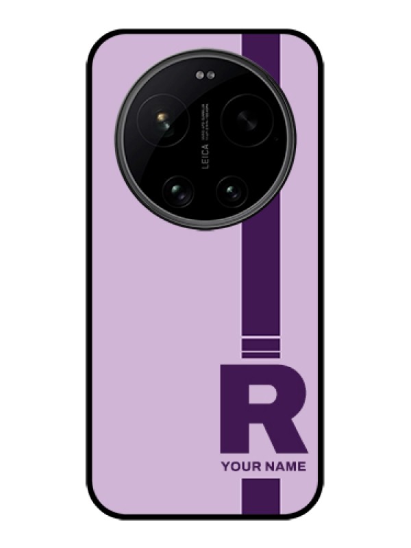 Custom Xiaomi 17 Ultra 5G Custom Glass Phone Case - Simple Dual Tone Stripe With Name Design