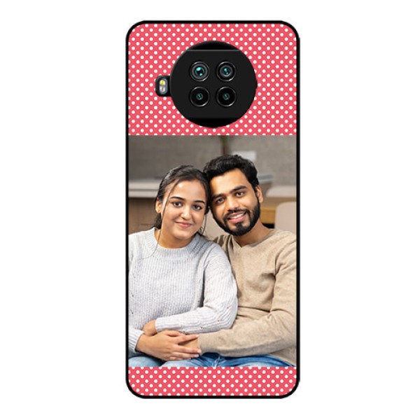 Mi 10i 5G Custom Glass Phone Case  - White Dotted Design