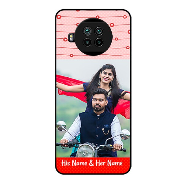 Mi 10i 5G Personalized Glass Phone Case  - Red Pattern Case Design
