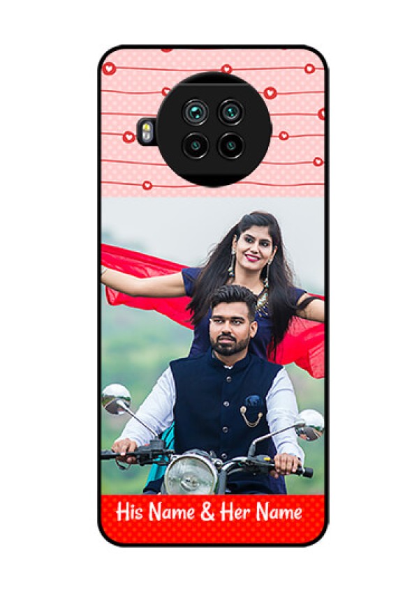 Mi 10i 5G Personalized Glass Phone Case  - Red Pattern Case Design