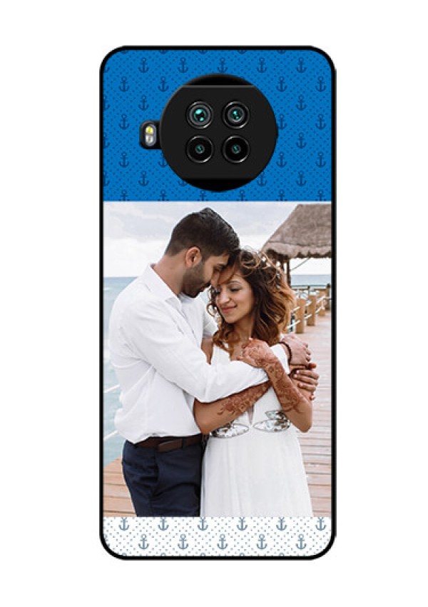 Mi 10i 5G Photo Printing on Glass Case  - Blue Anchors Design