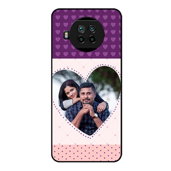 Mi 10i 5G Custom Glass Phone Case  - Violet Love Dots Design