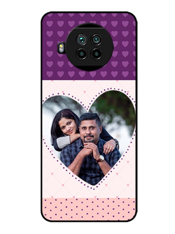 Custom Mi 10i 5G Custom Glass Phone Case  - Violet Love Dots Design