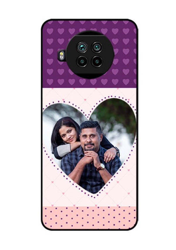 Mi 10i 5G Custom Glass Phone Case  - Violet Love Dots Design