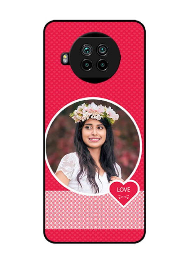 Mi 10i 5G Personalised Glass Phone Case  - Pink Pattern Design