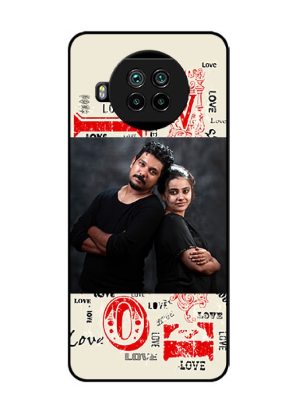 Mi 10i 5G Photo Printing on Glass Case  - Trendy Love Design Case