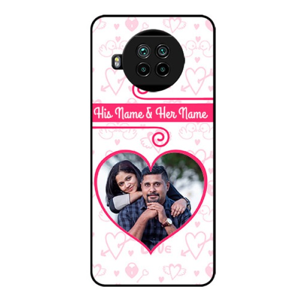 Mi 10i 5G Personalized Glass Phone Case  - Heart Shape Love Design