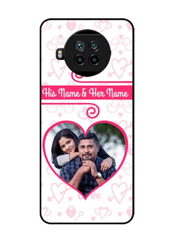 Mi 10i 5G Personalized Glass Phone Case  - Heart Shape Love Design