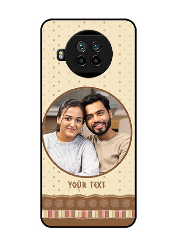 Mi 10i 5G Custom Glass Mobile Case  - Brown Dotted Mobile Case Design