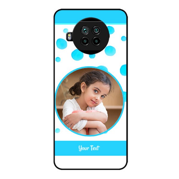 Mi 10i 5G Photo Printing on Glass Case - Blue Bubbles Pattern Design Mi 10i 5G Photo Printing on Glass Case - Blue Bubbles Pattern Design