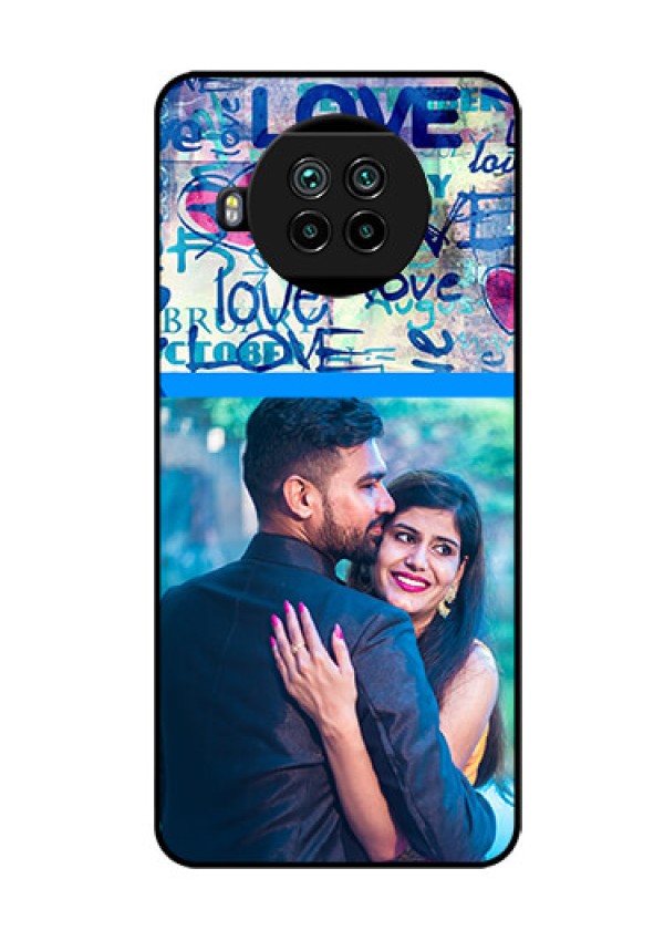 Mi 10i 5G Custom Glass Mobile Case  - Colorful Love Design