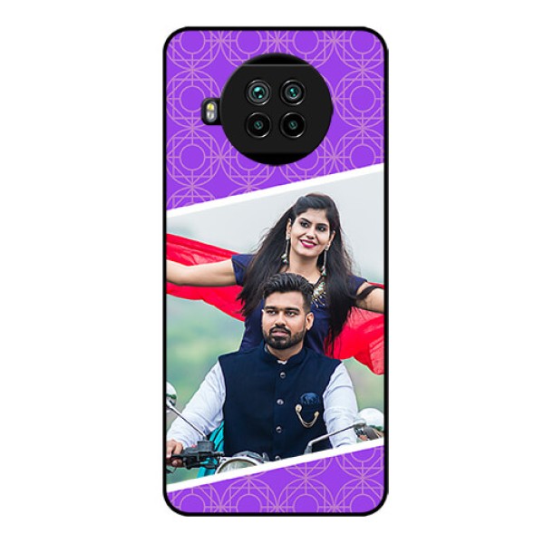 Mi 10i 5G Custom Glass Phone Case - Violet Pattern Design Mi 10i 5G Custom Glass Phone Case - Violet Pattern Design