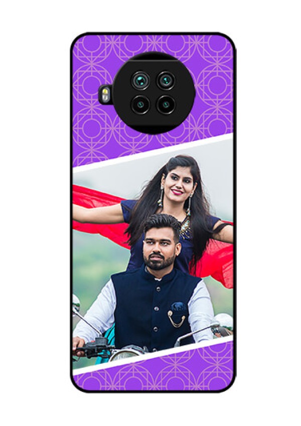 Mi 10i 5G Custom Glass Phone Case  - Violet Pattern Design