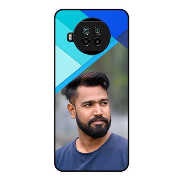Mi 10i 5G Custom Glass Phone Case  - Blue Pattern Design