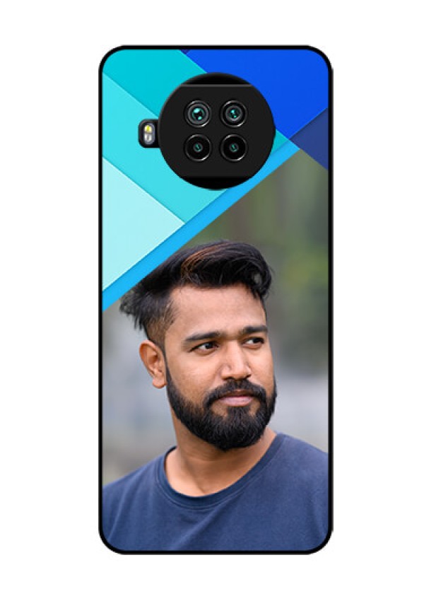 Mi 10i 5G Custom Glass Phone Case  - Blue Pattern Design