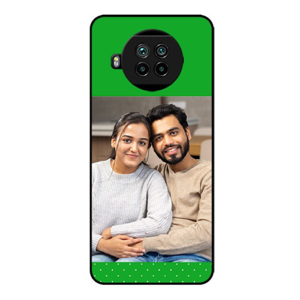 Mi 10i 5G Personalized Glass Phone Case  - Green Pattern Design