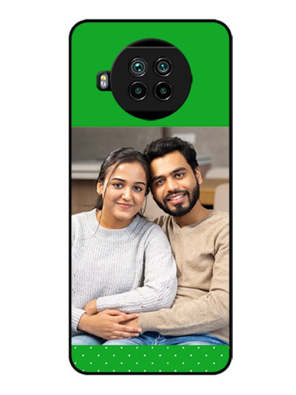 Custom Mi 10i 5G Personalized Glass Phone Case  - Green Pattern Design