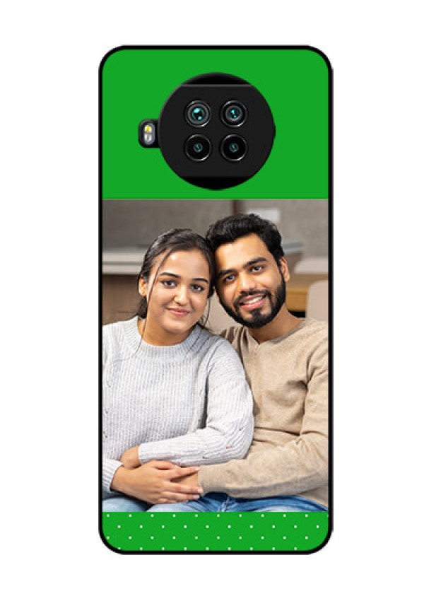 Mi 10i 5G Personalized Glass Phone Case  - Green Pattern Design