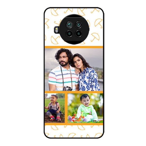Mi 10i 5G Custom Glass Mobile Case  - Yellow Pattern Design