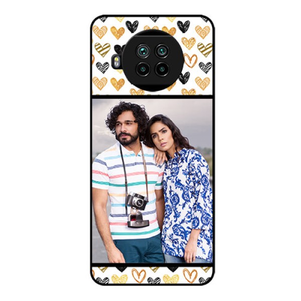 Mi 10i 5G Photo Printing on Glass Case  - Love Symbol Design
