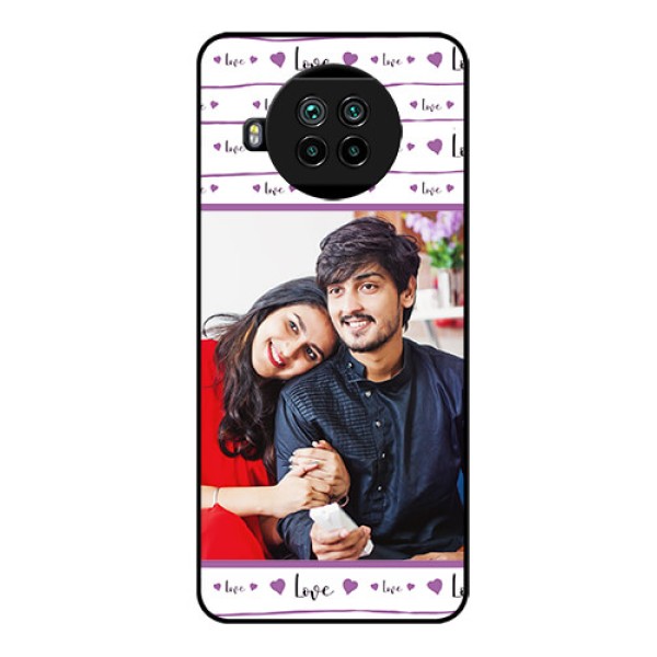 Mi 10i 5G Custom Glass Mobile Case  - Couples Heart Design