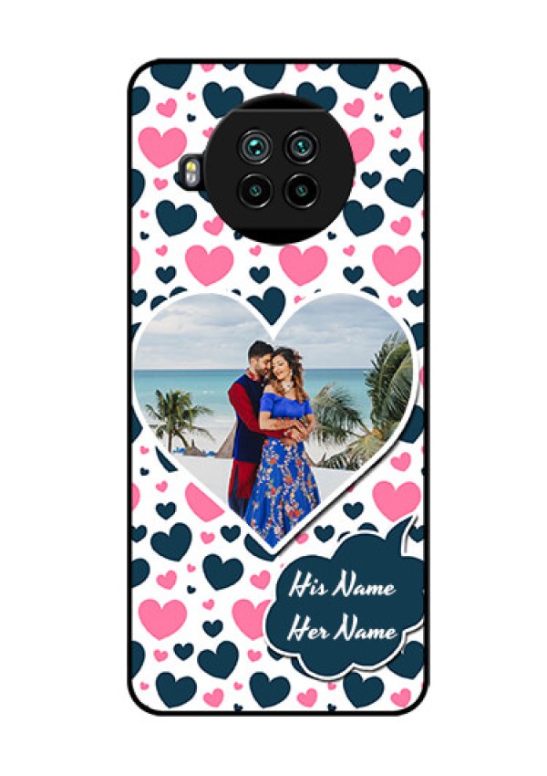 Mi 10i 5G Custom Glass Phone Case  - Pink & Blue Heart Design