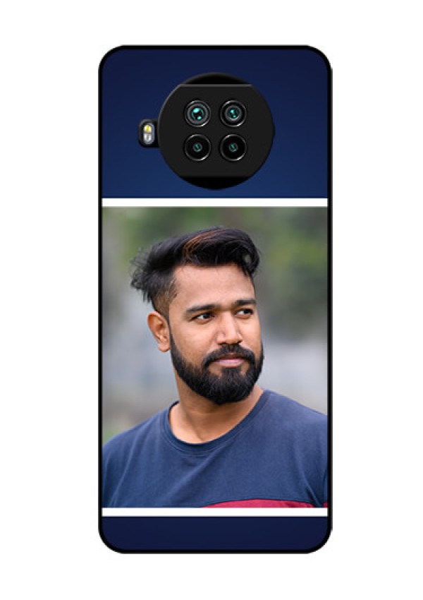 Mi 10i 5G Personalized Glass Phone Case  - Simple Royal Blue Design