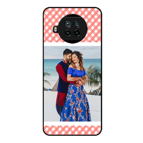 Mi 10i 5G Personalized Glass Phone Case  - Pink Pattern Design