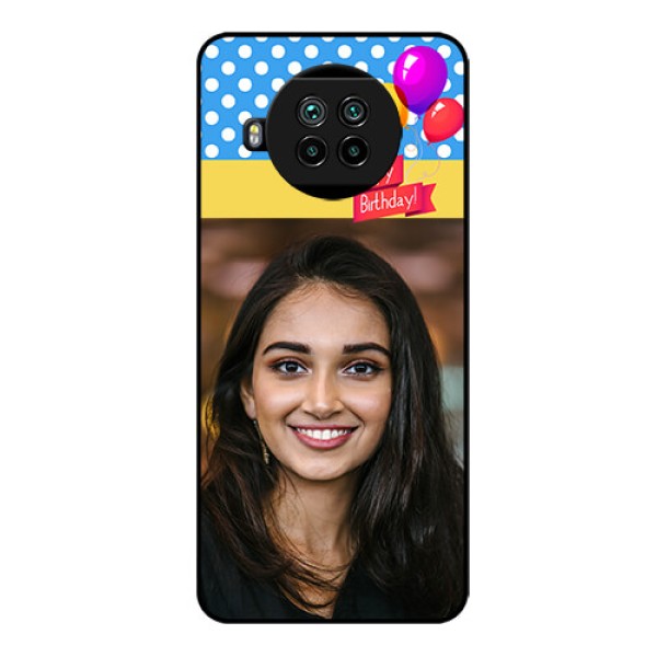 Mi 10i 5G Custom Glass Mobile Case  - Happy Birthday Design