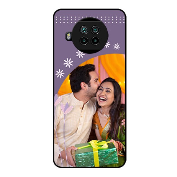 Mi 10i 5G Custom Glass Mobile Case  - Lavender flowers design 