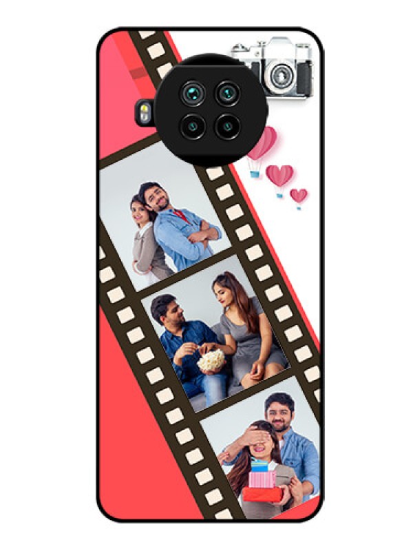 Custom Mi 10i 5G Personalized Glass Phone Case  - 3 Image Holder with Film Reel